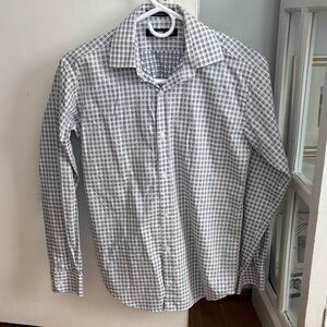 Michael Kors Black and White Checkered Button Down Shirt Youth Boys 14